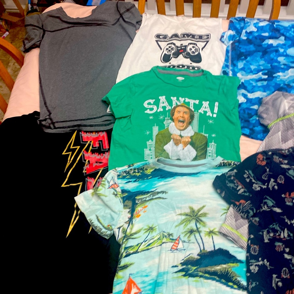 10 size 7 boys shirts